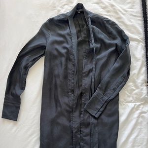 Rag & Bone Black Button down Dress with Tie